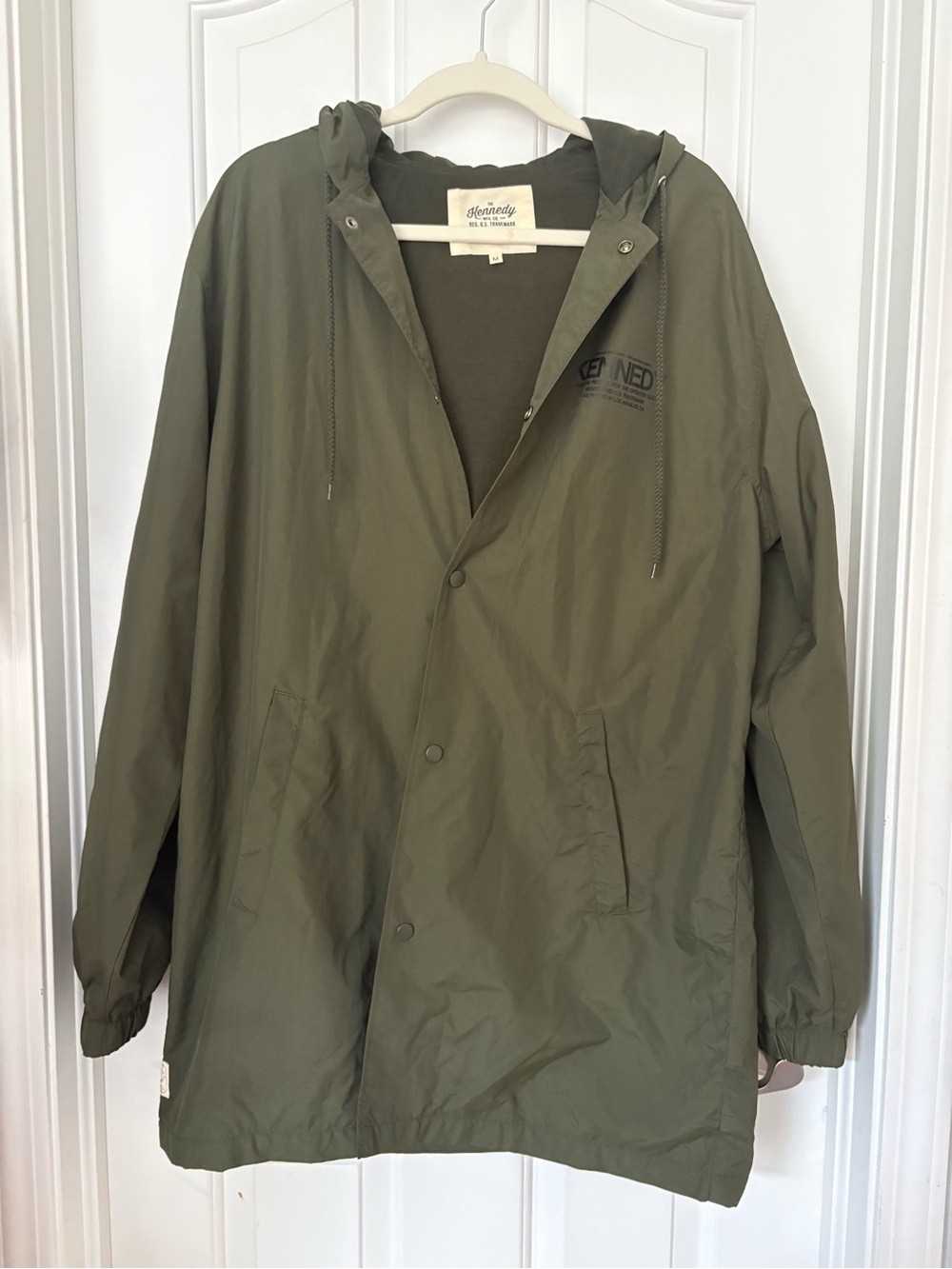 Kennedy Co. olive green windbreaker jacket in size M